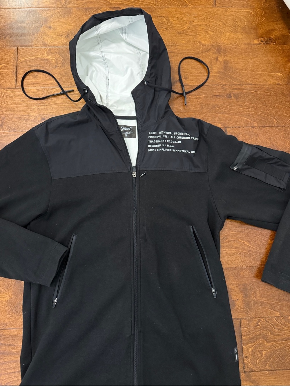 ASRV MensBlack Hooded Zip Jacket - Technical Fleece